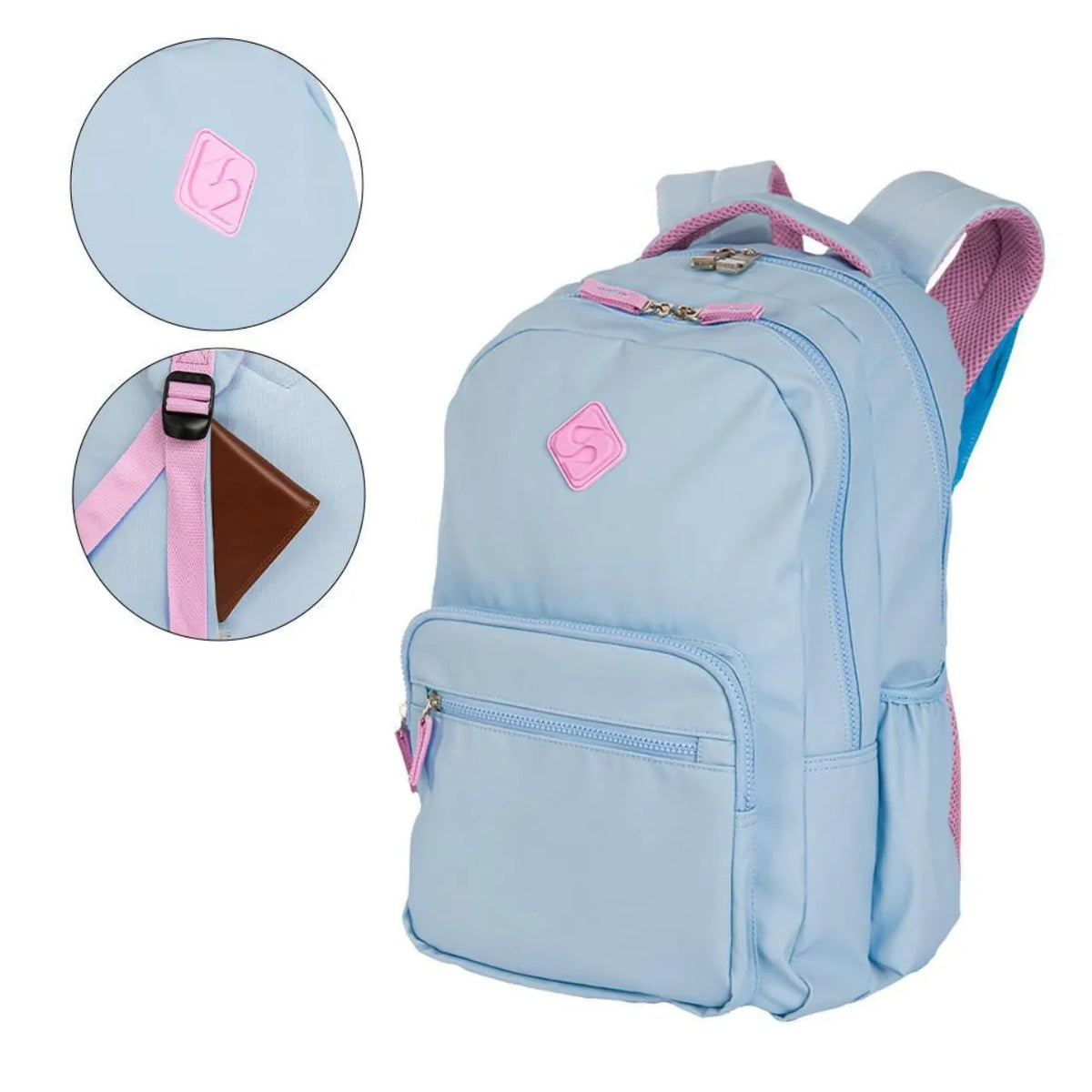 Mochila De Costas Colleg Hydroblock Azul Claro Sky Sestini