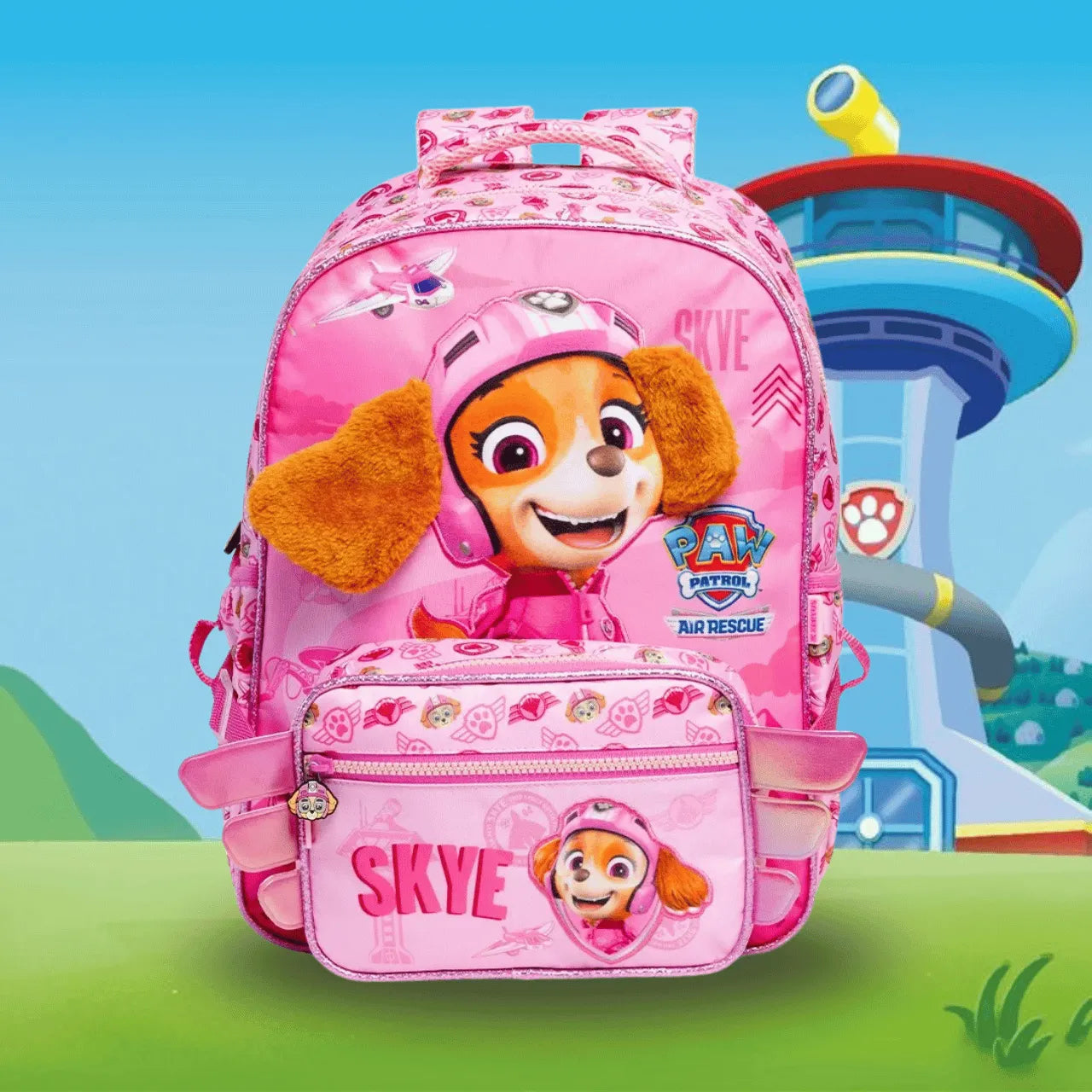 Mochila de Costas 16 Skye Rosa Xeryus Infantil Escolar com Bolsos Laterais