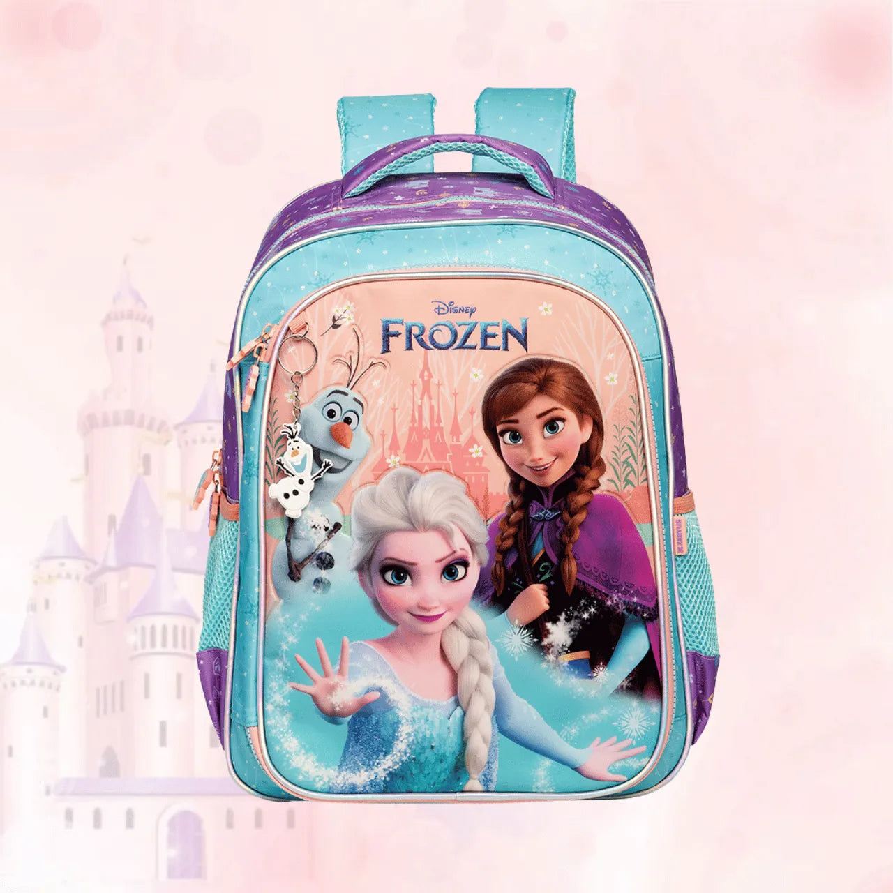 Mochila de Costas 16 Frozen Xeryus Infantil Escolar com Bolsos Auxxiliares