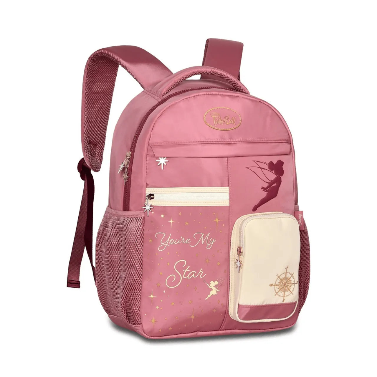 Mochila De Costas Tinkberll Bolso Frontal Rosa Clio