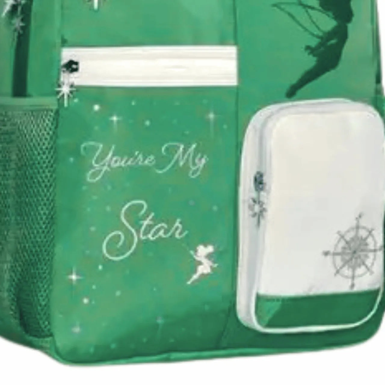Mochila De Costas Tinkerbell Bolso Frontal Verde Clio