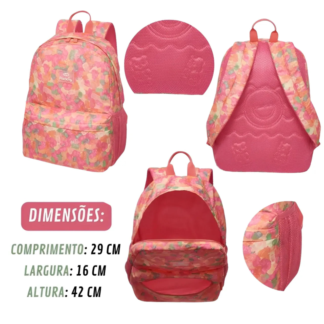 Mochila de Costas Me By Fini Pacific Escolar Juvenil