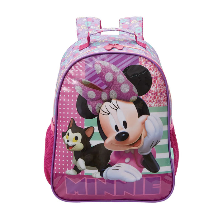 Mochila de Costas Minnie Xeryus Infantil Escolar com Bolsos Laterais
