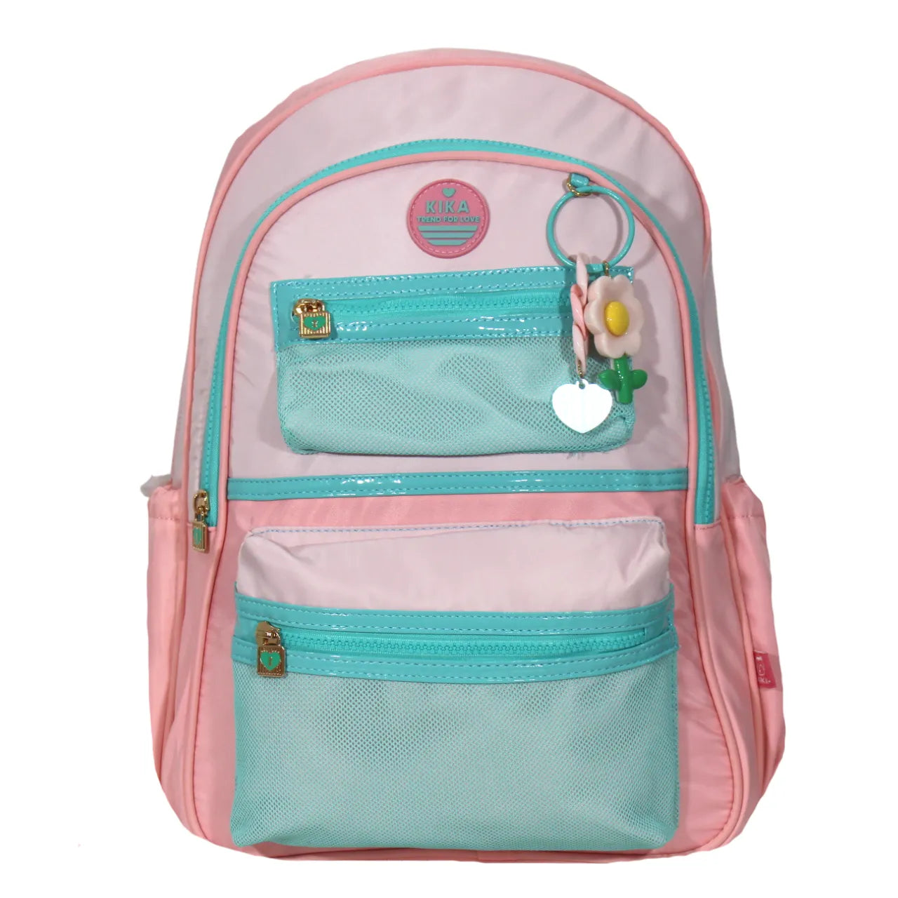Mochila Escolar De Costas Flor Pink Kika