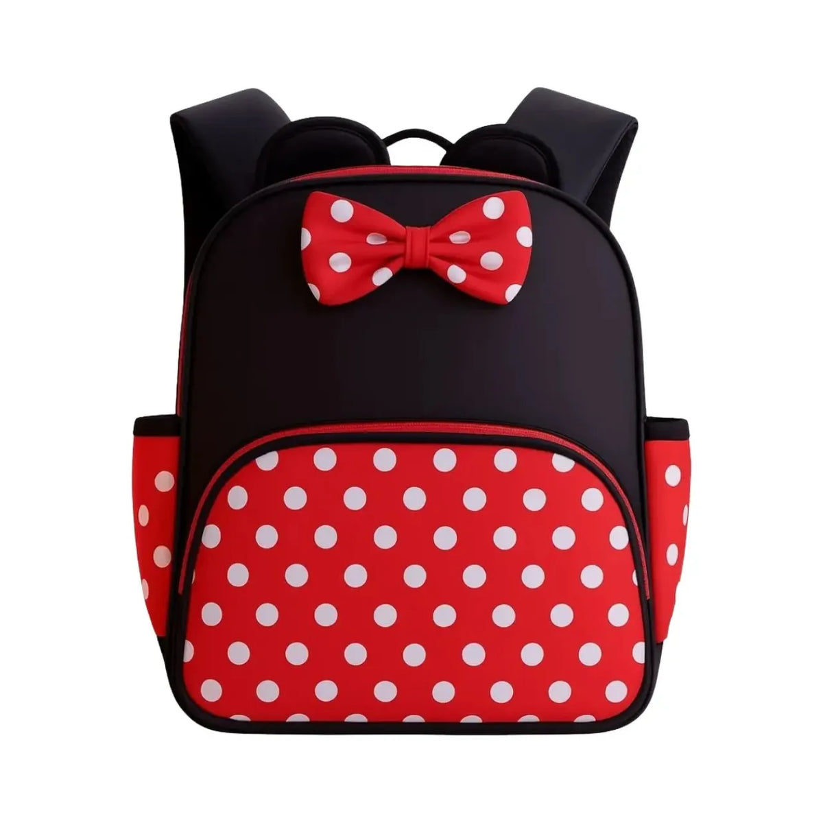 Mochila de Costas Baby Minnie Vermelha e Preta