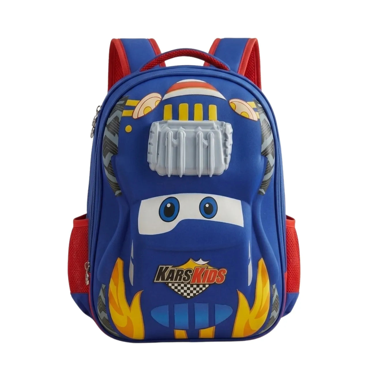 Mochila de Costas Carros Kars Kids Azul Escolar Infantil