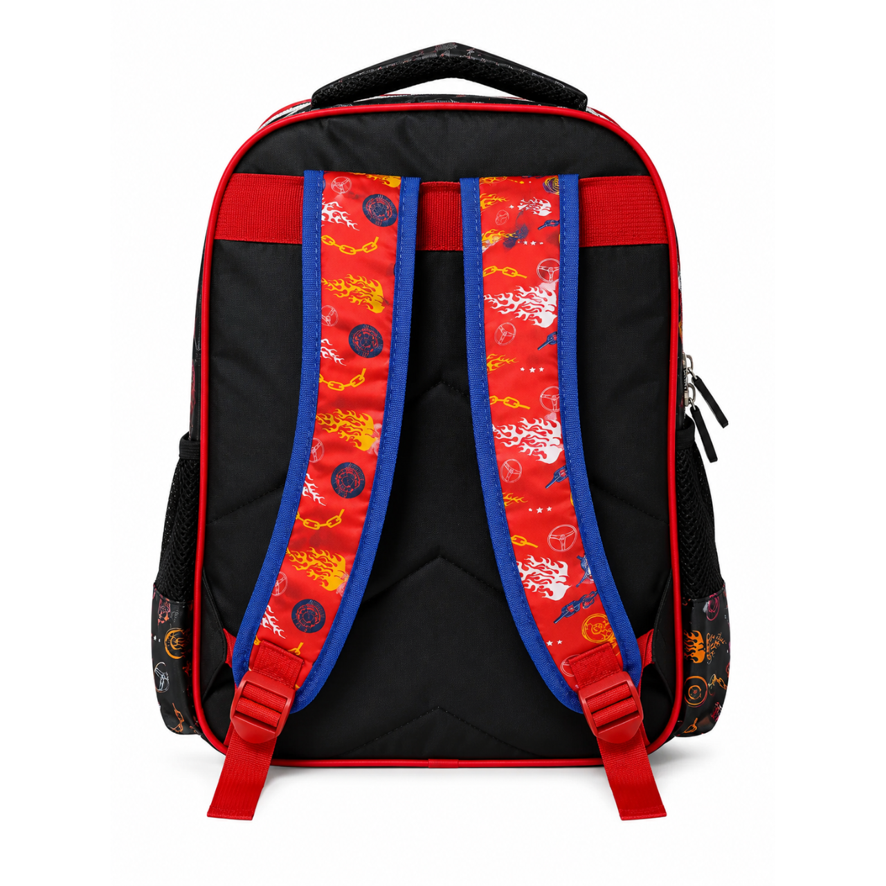 Mochila de Costas Carros Kars Kids Preta Ponto Verde