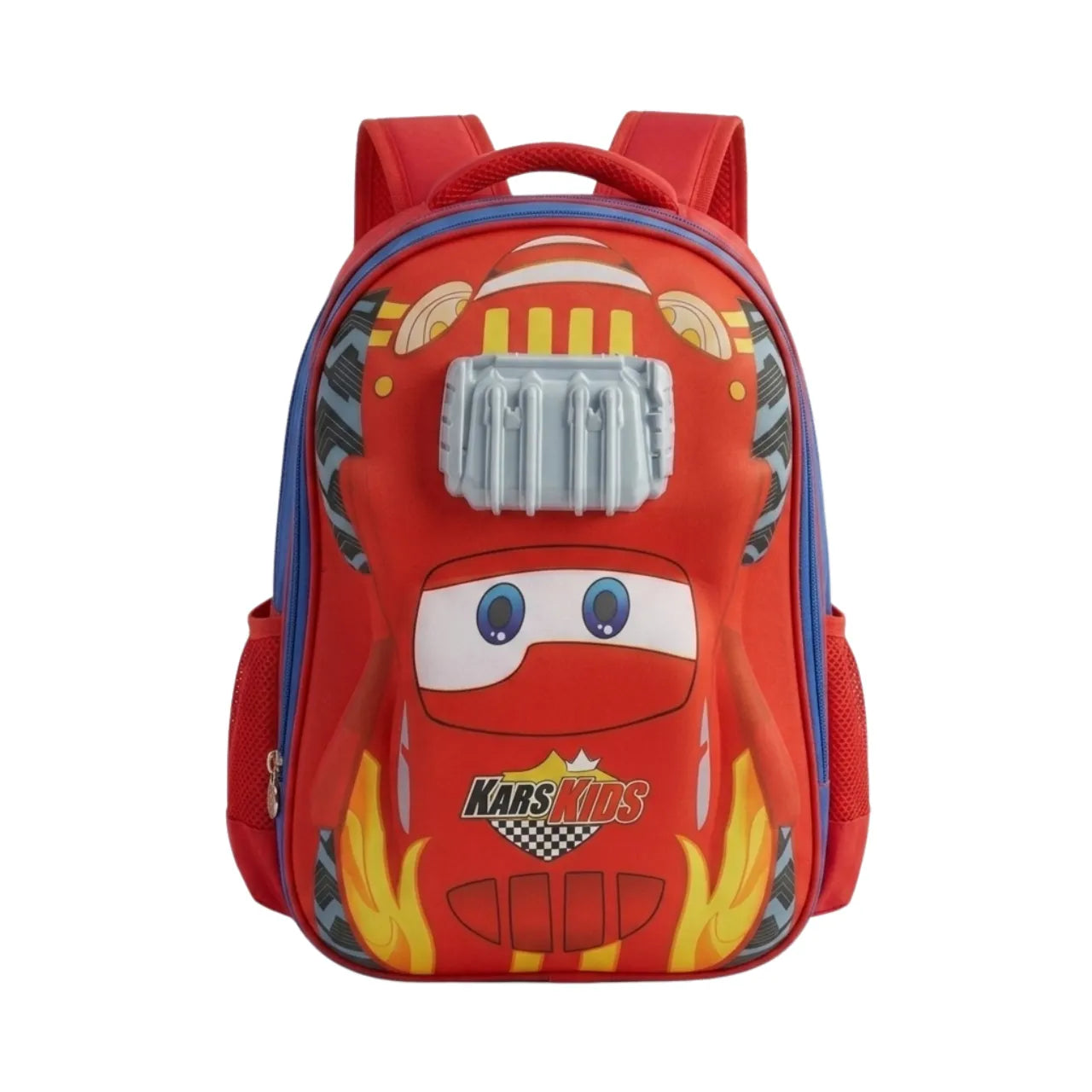 Mochila de Costas Carros Kars Kids Vermelha Escolar Infantil