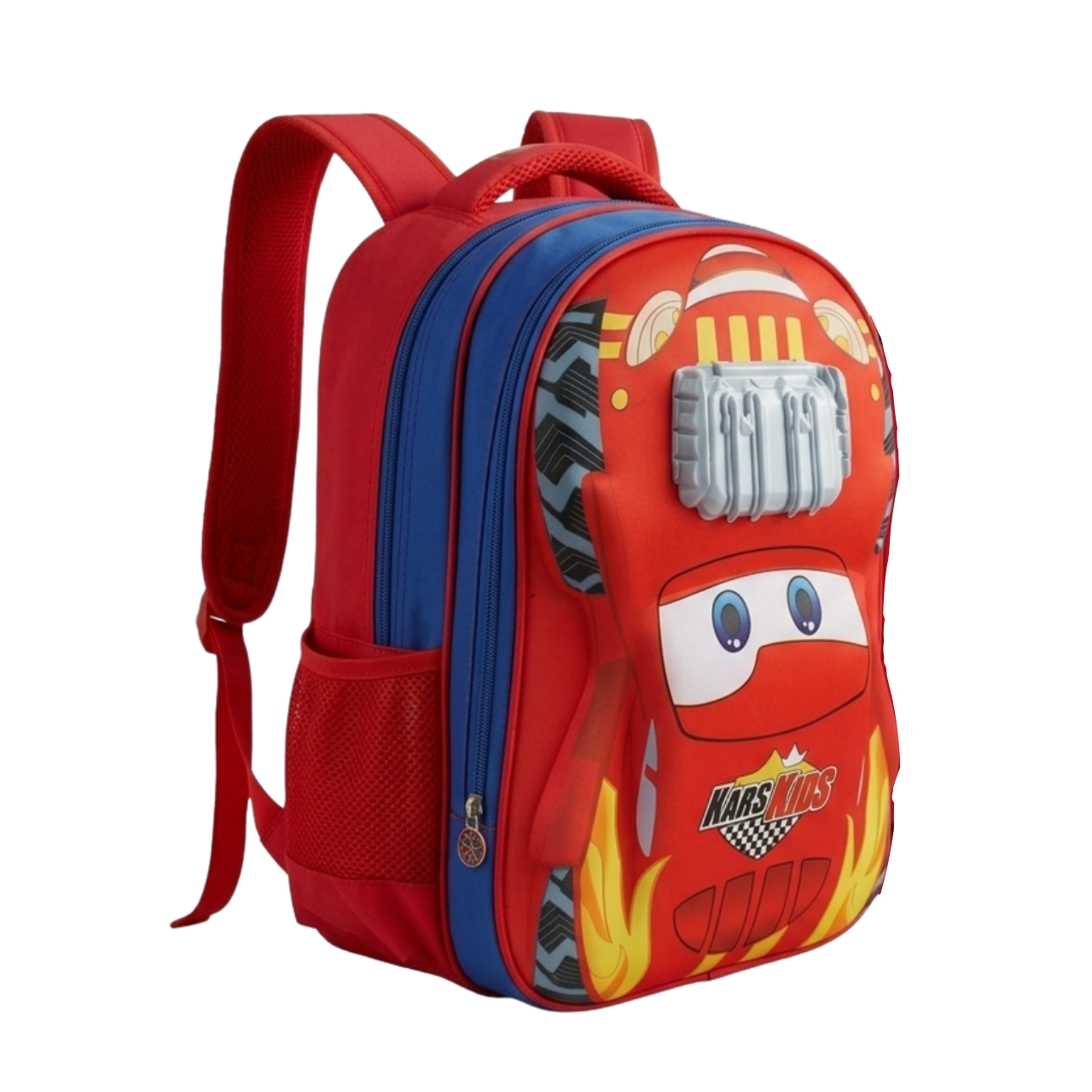 Mochila de Costas Carros Kars Kids Vermelha Escolar Infantil