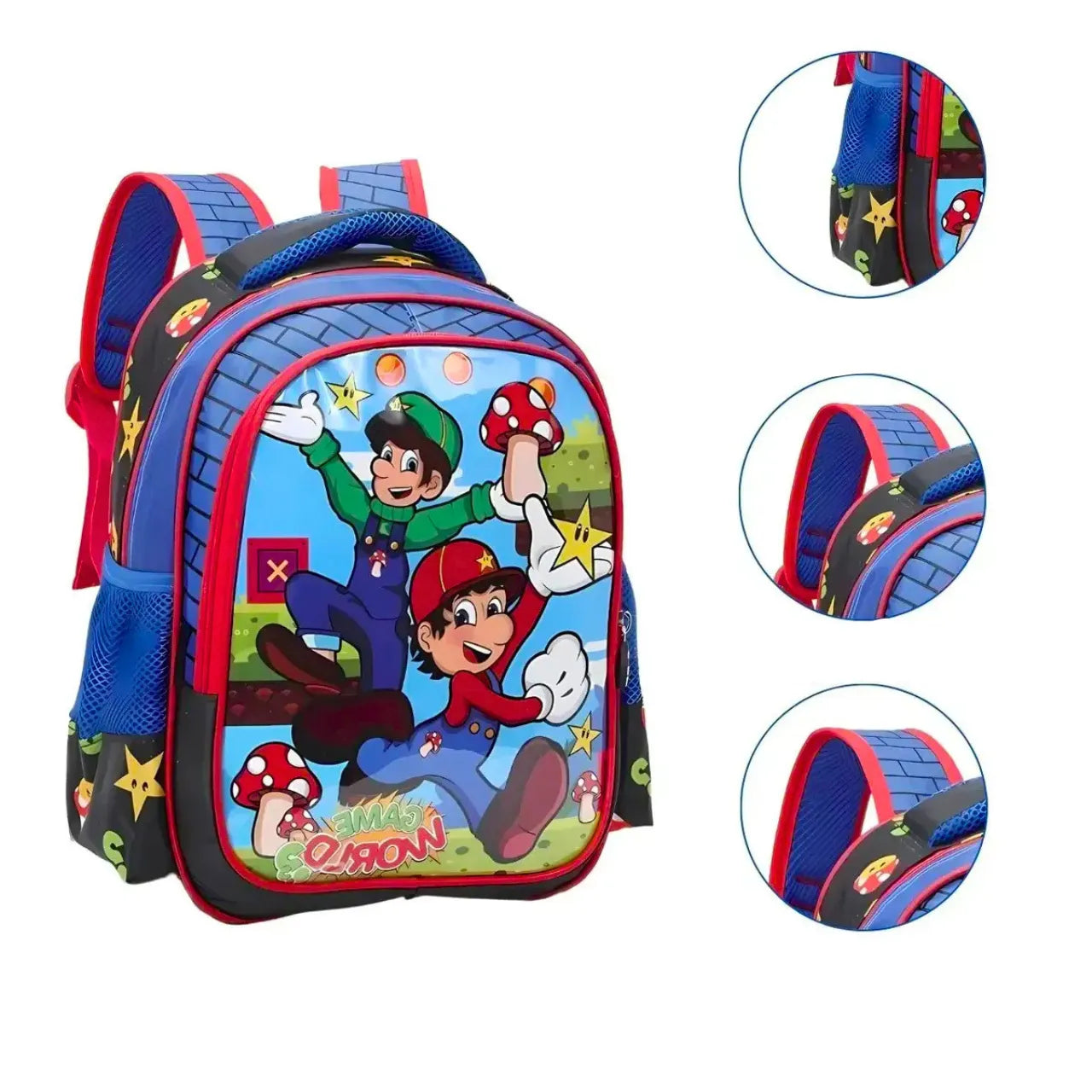 Mochila de Costas Game World Preto Ponto Verde