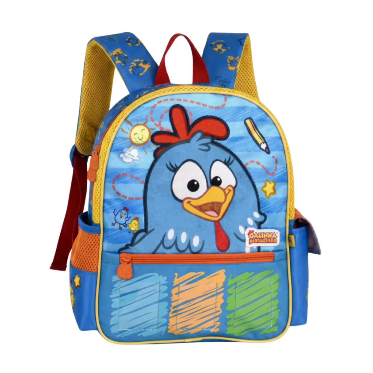 Mochila de Costas Baby Galinha Pintadinha Azul Clio