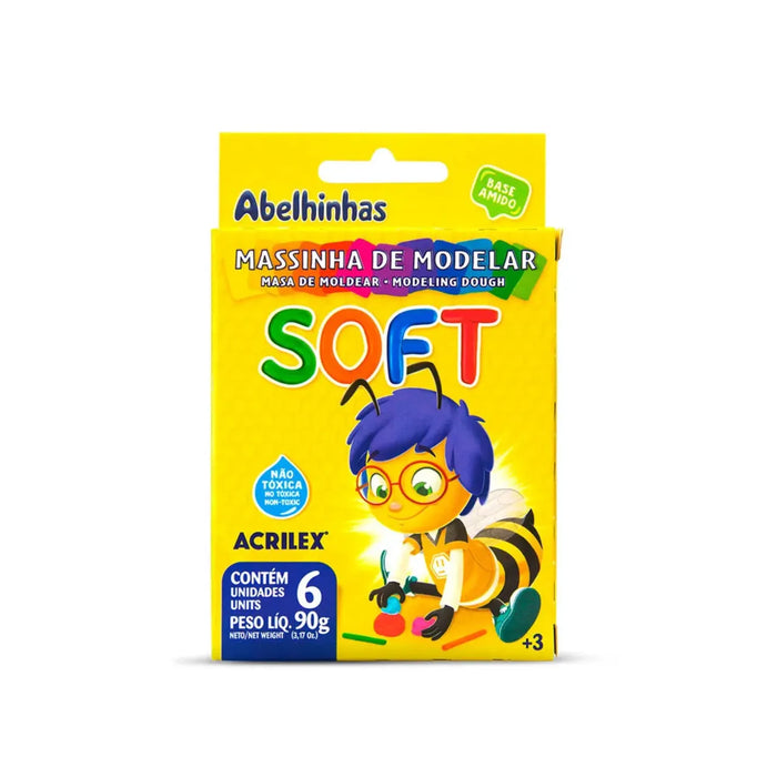 Massinha de Modelar Soft 6 Cores 90g Acrilex
