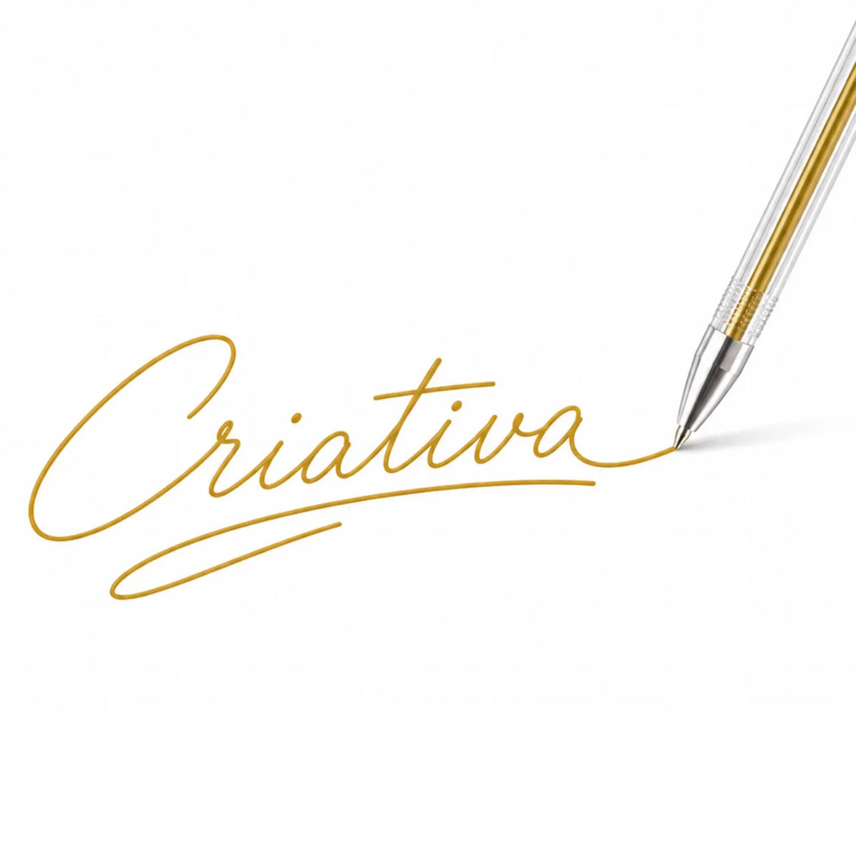Caneta em Gel Amarelo Ouro 0.7mm Compactor