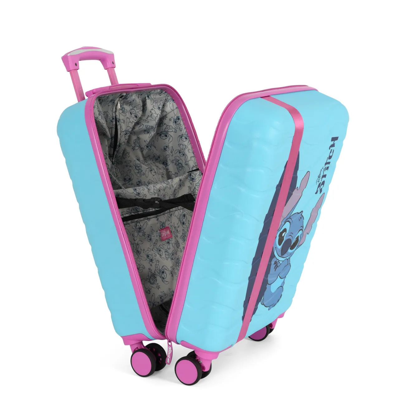 Mala Infantil 10kg Stitch  Luxcel Rodas 360°