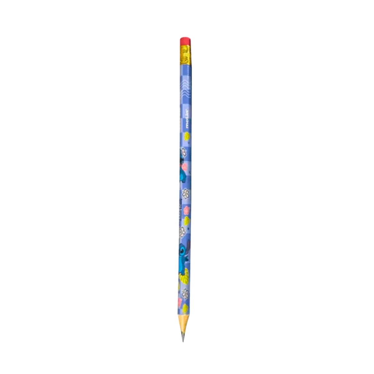 Lápis de Escrever Stitch Pink Molin com Borracha