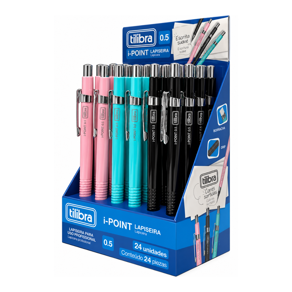 Lapiseira 0.5mm I-Point Preta Tilibra