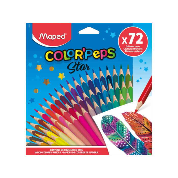 Lápis de Cor Triangular 72 Cores Maped ColorPeps