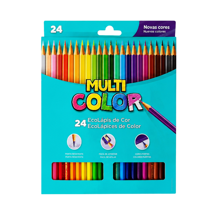 Lápis de Cor 24 Cores Multi Color