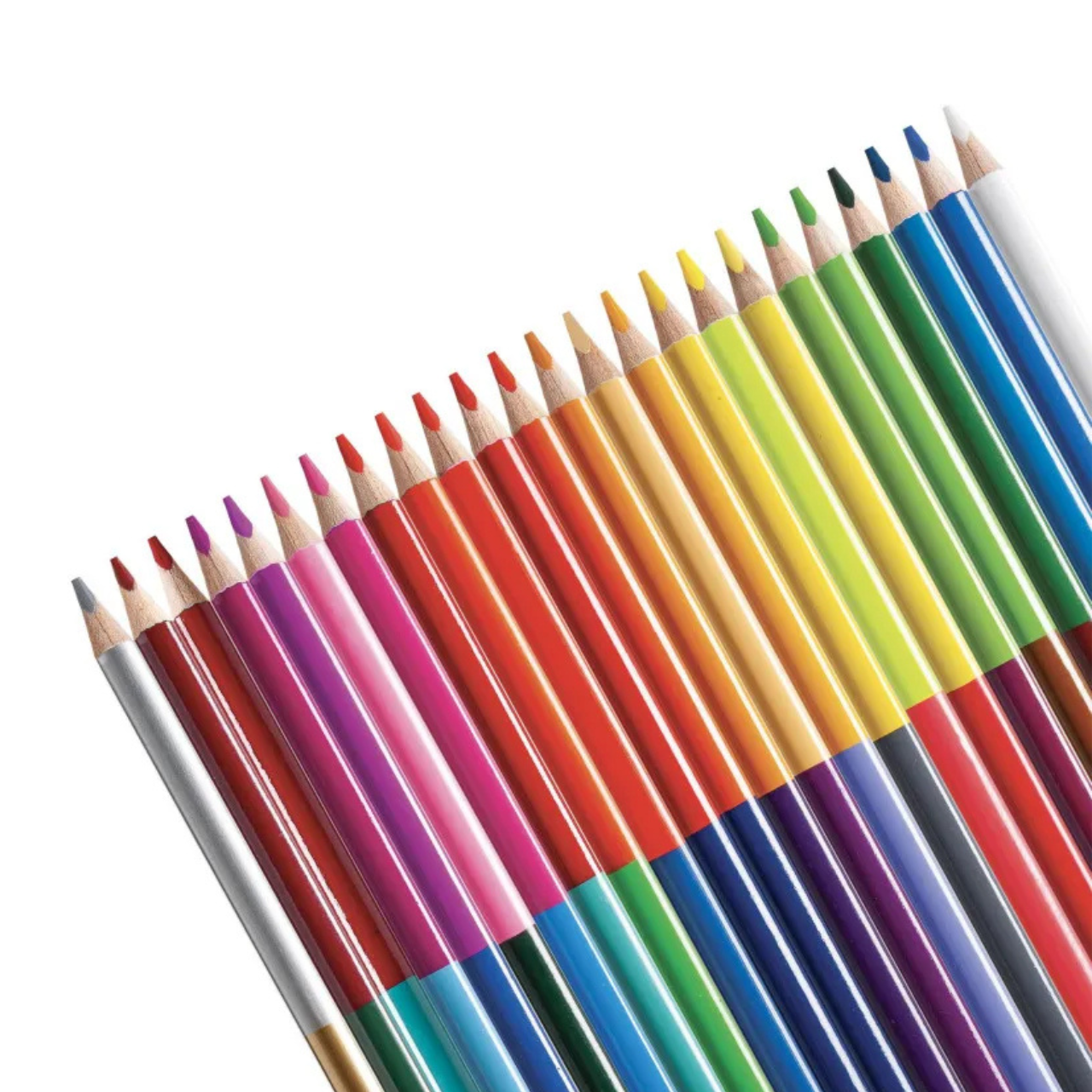Lápis de Cor Bicolor 12 Lápis 24 Cores Carioca