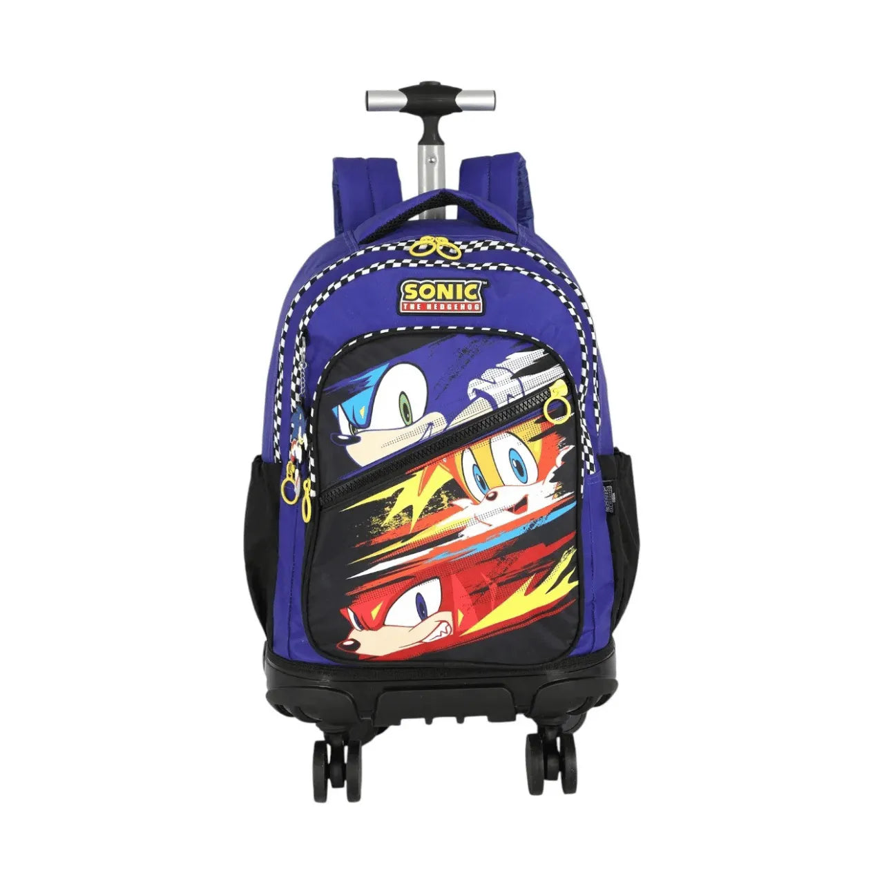 Mochila Juvenil Sonic Azul Rodinha 360° Luxcel