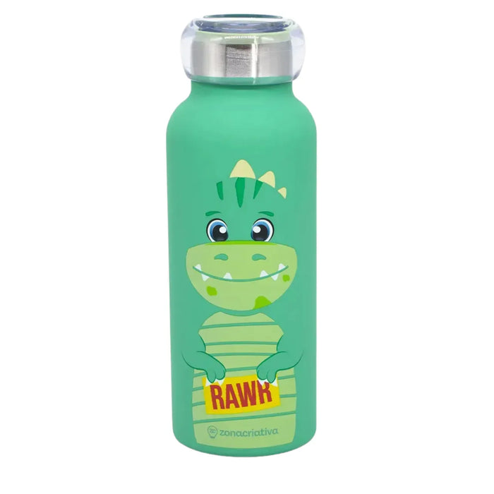 Garrafa Bubble Inox 500ml Zona Criativa Dinossauro