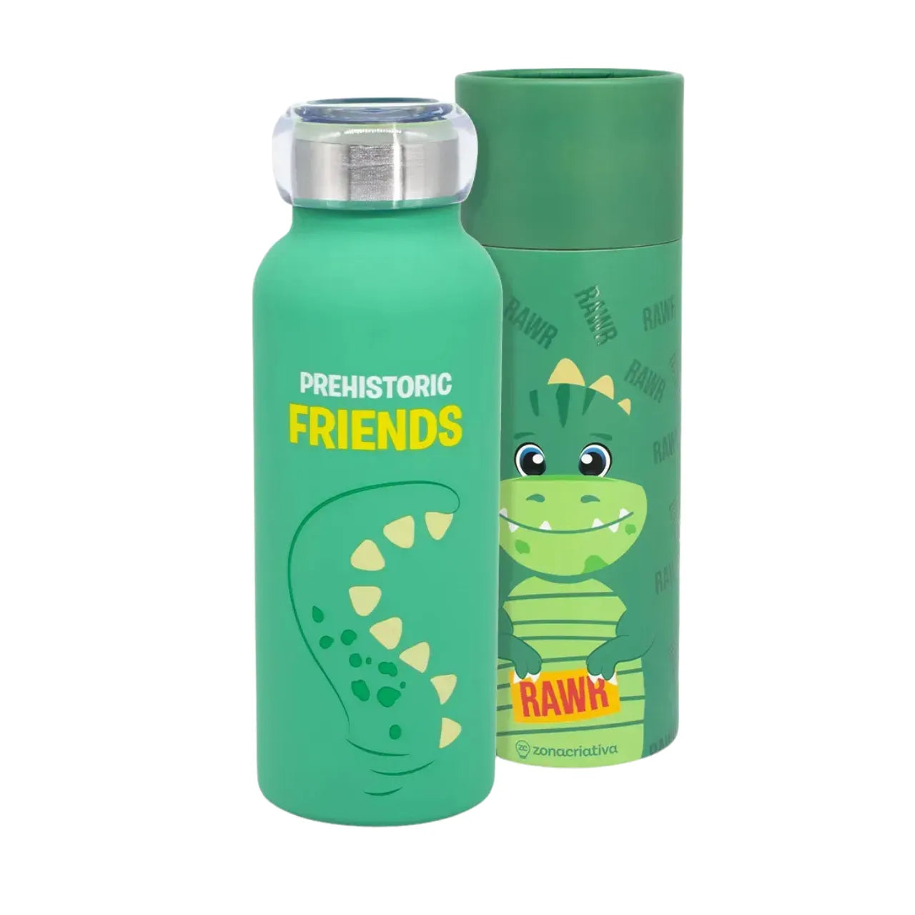 Garrafa Bubble Inox 500ml Zona Criativa Dinossauro