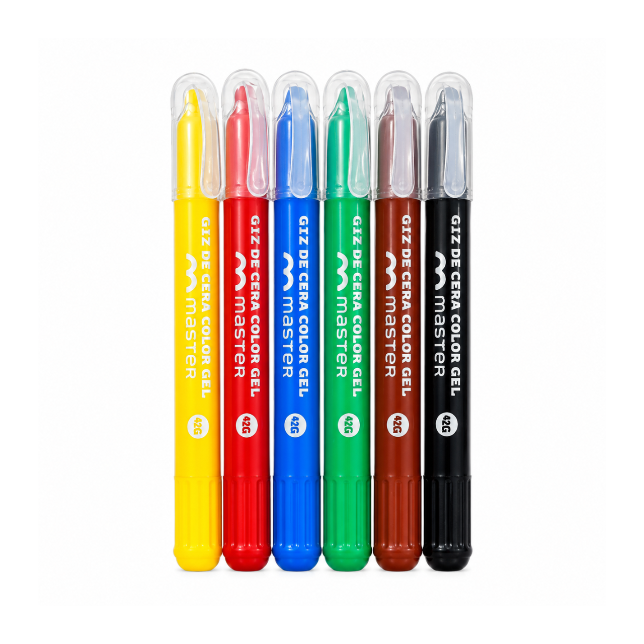 Giz de Cera Gel Retrátil 6 Cores Master