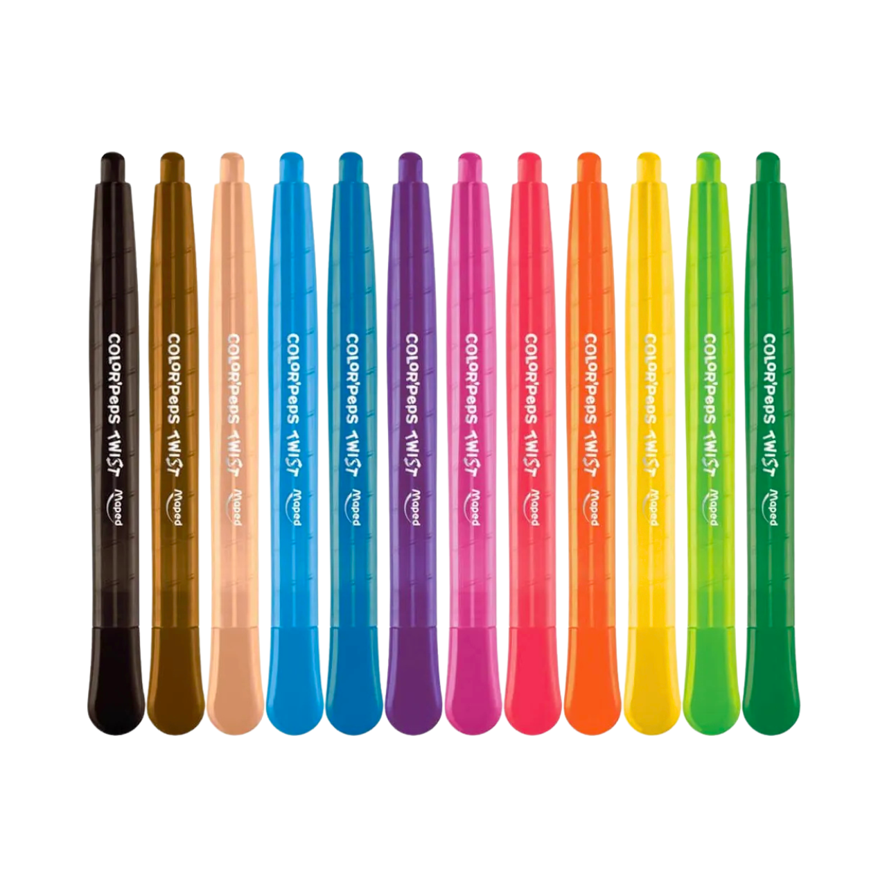 Giz de Cera Retrátil 12 Cores Color Peps Twist Maped
