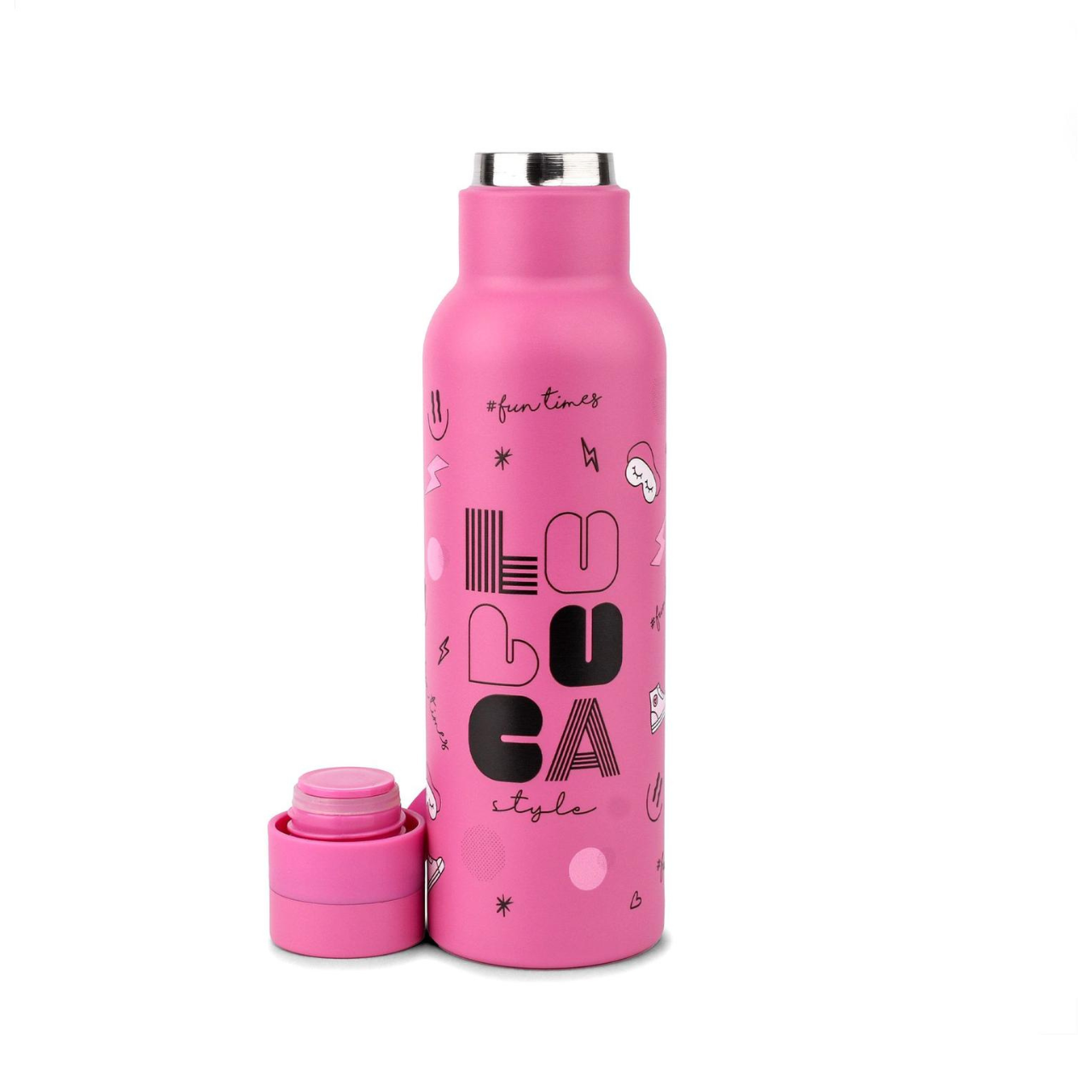 Garrafa Térmica 500ml Rosa Luluca