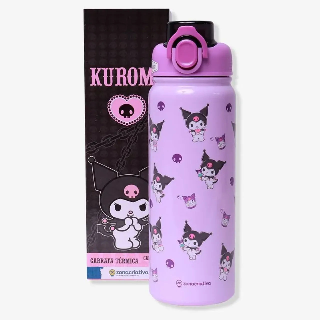 Garrafa Galaxy Térmica 650ml Zona Criativa Kuromi
