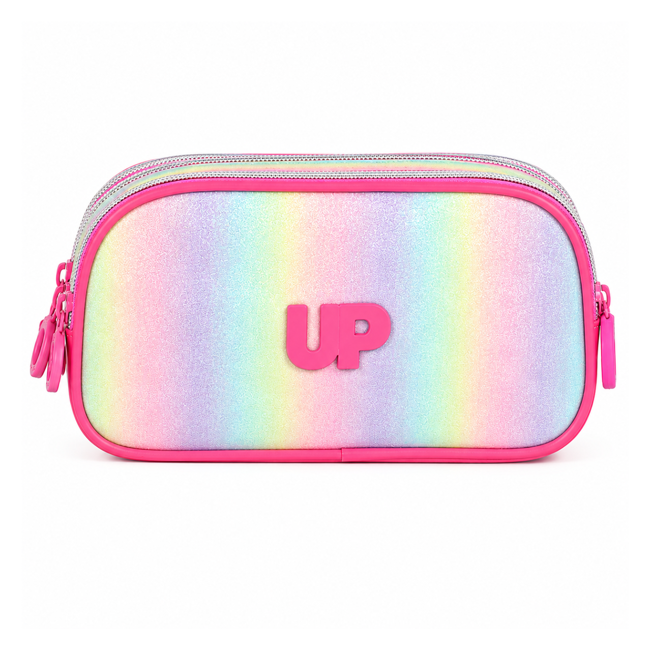 Estojo Escolar Ziper Triplo Rosa Up4you Luxcel
