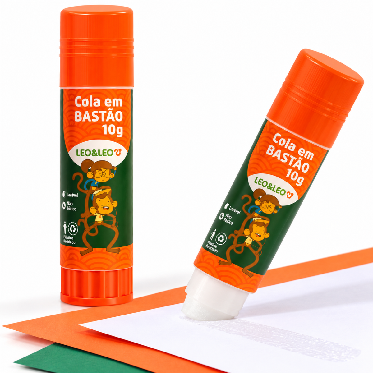 Cola em Bastão 10g Leo&Leo Lavável Não Tóxica