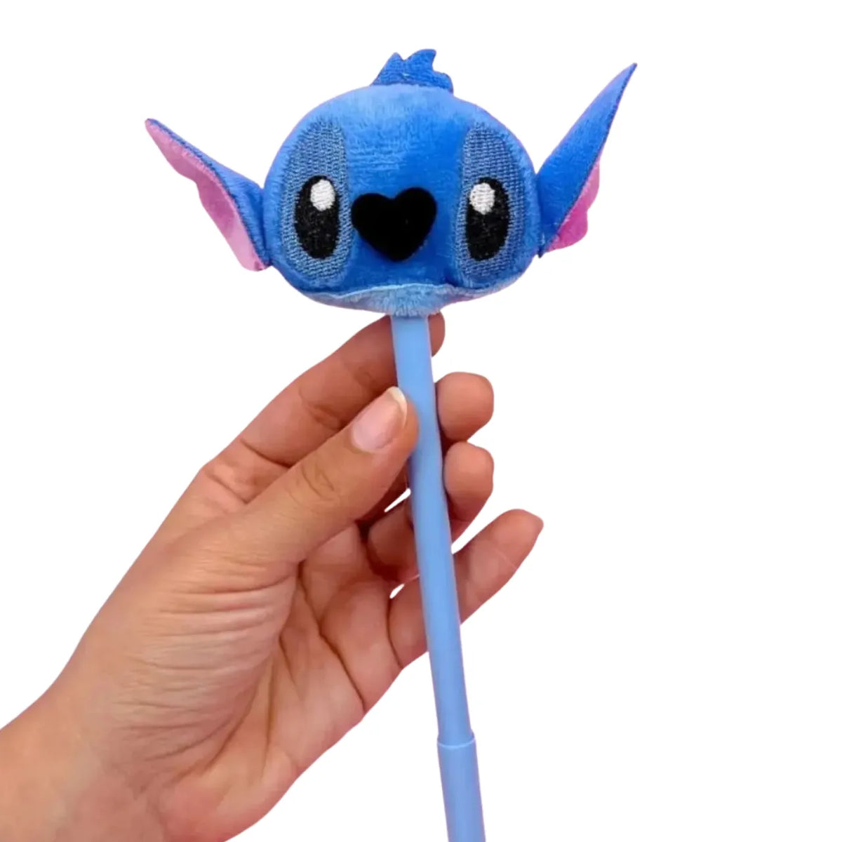 Caneta Face Plush Stitch Pelúcia Escrita Azul Molin