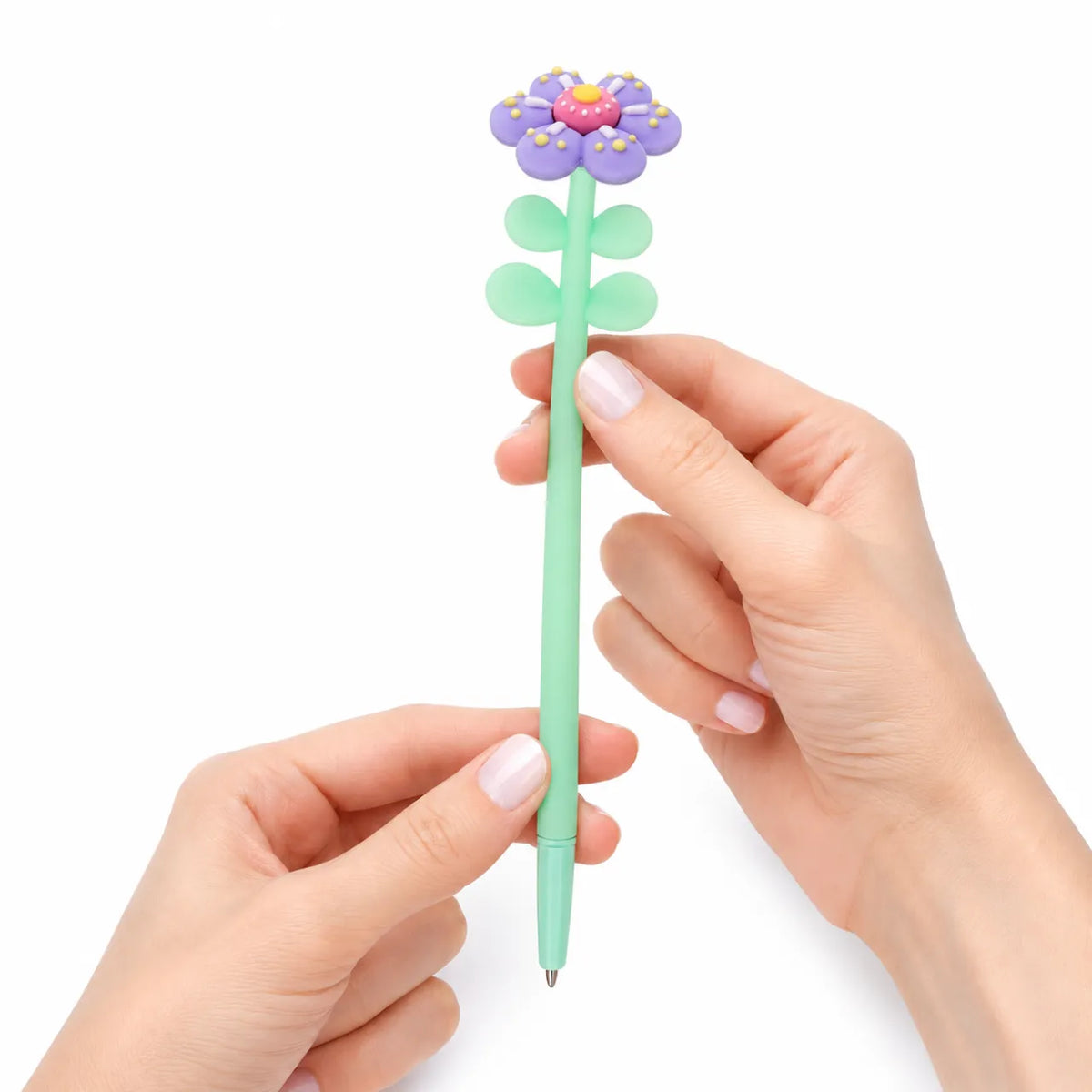 Caneta Gel Flowers 0.5mm Escrita Preta Molin