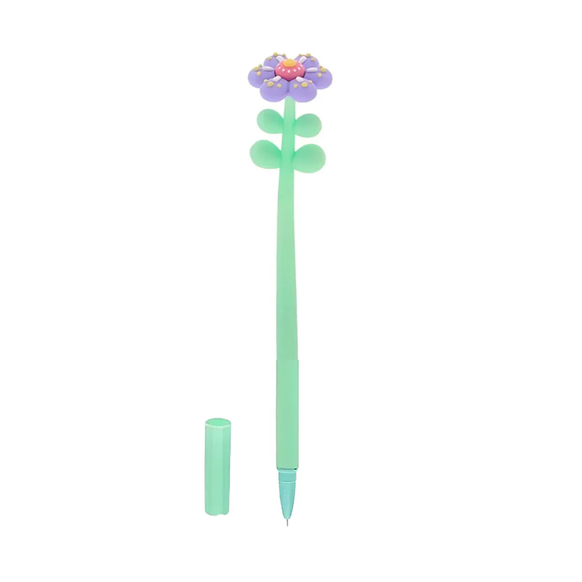 Caneta Gel Flowers 0.5mm Escrita Preta Molin