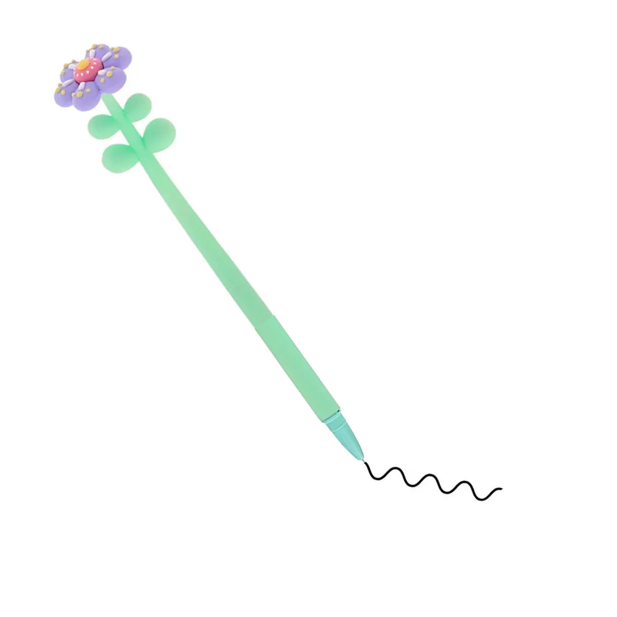 Caneta Gel Flowers 0.5mm Escrita Preta Molin