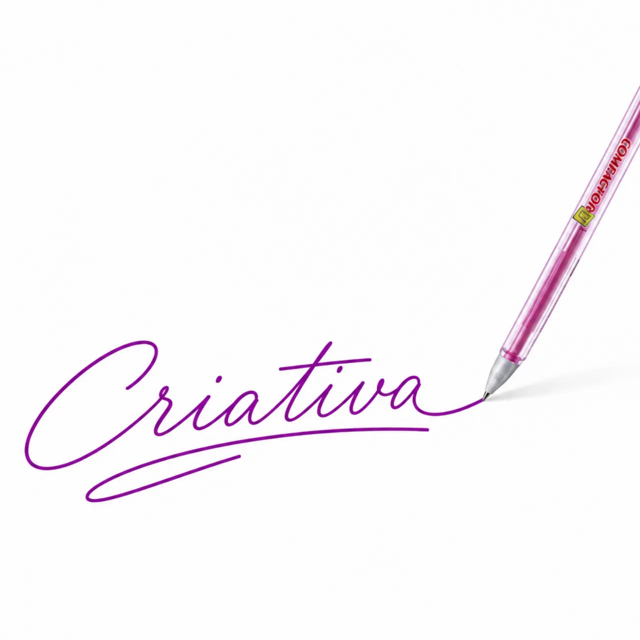 Caneta Esferográfica 0.7mm Rosa Compactor