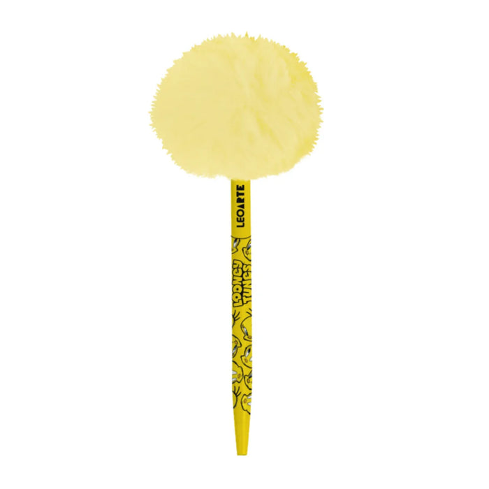 Caneta Esferográfica Pompom Looney Tunes Amarela Leoarte