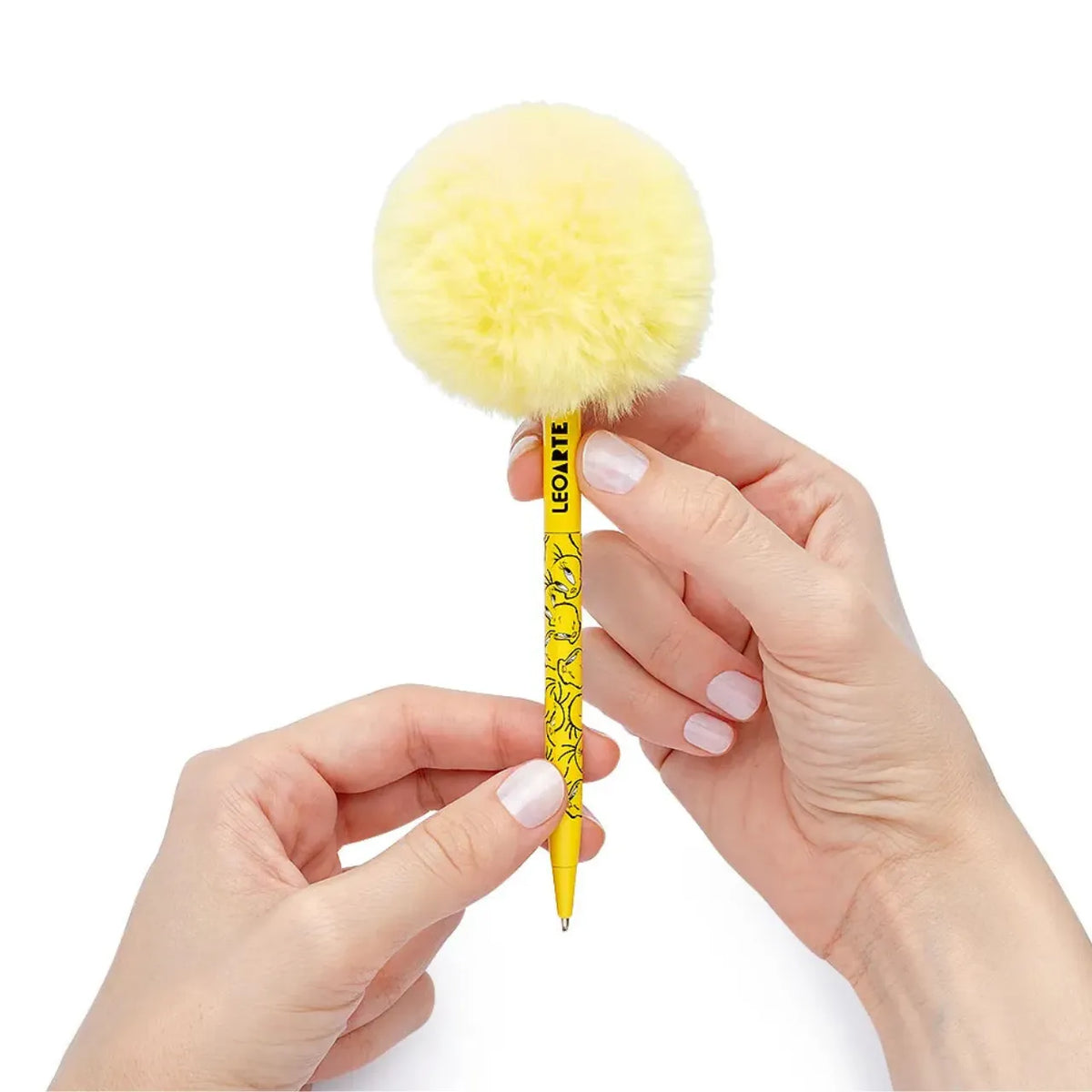 Caneta Esferográfica Pompom Looney Tunes Amarela Leoarte