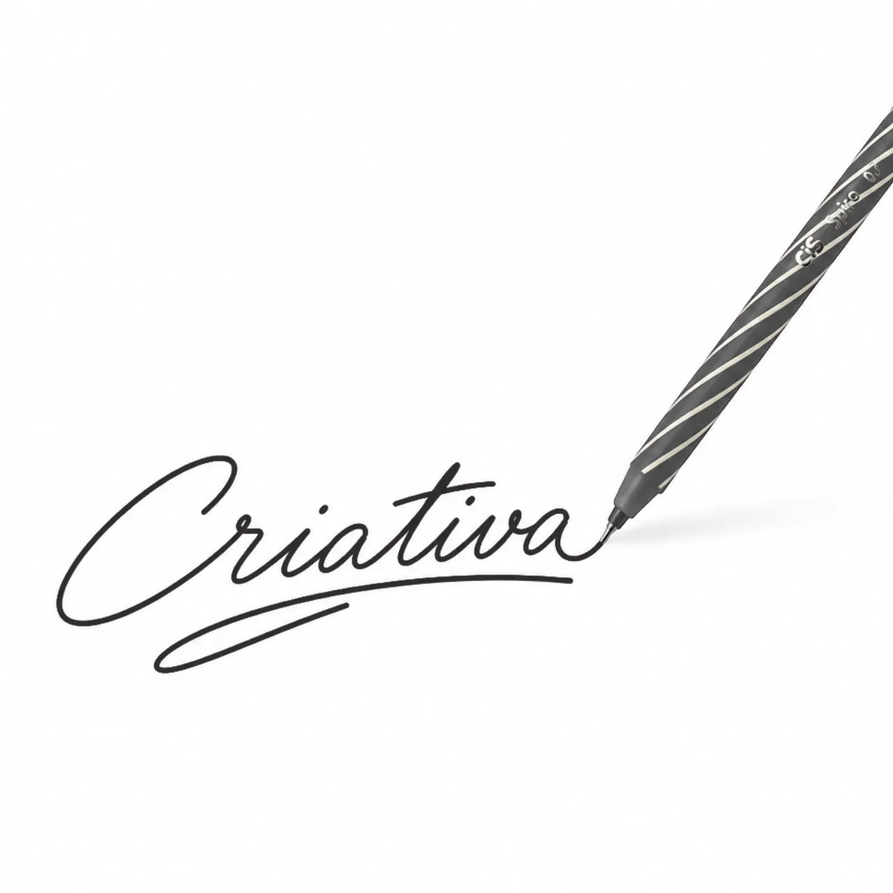 Caneta Esferográfica Spiro 0,7mm Preta Cis