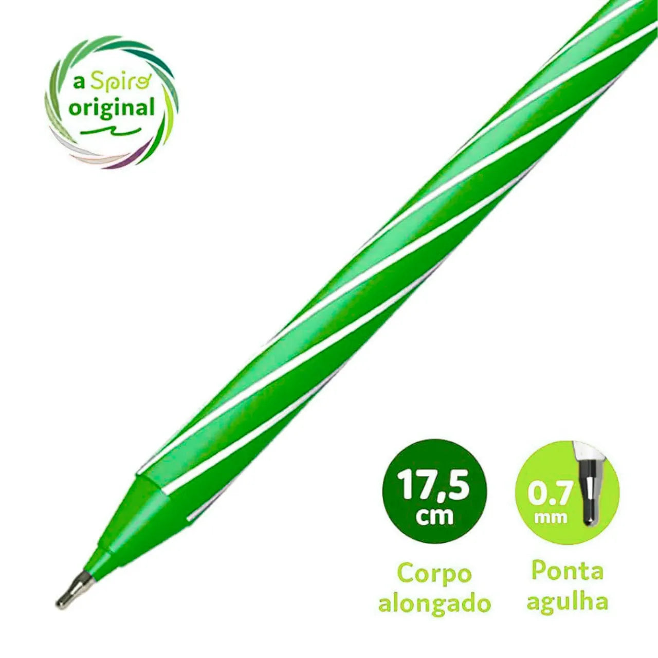 Caneta Esferográfica Spiro 0,7mm Verde Cis