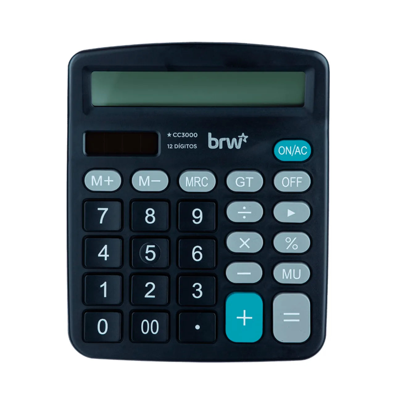 Calculadora Eletrônica Grande de Mesa 12 Dígitos BRW Preta