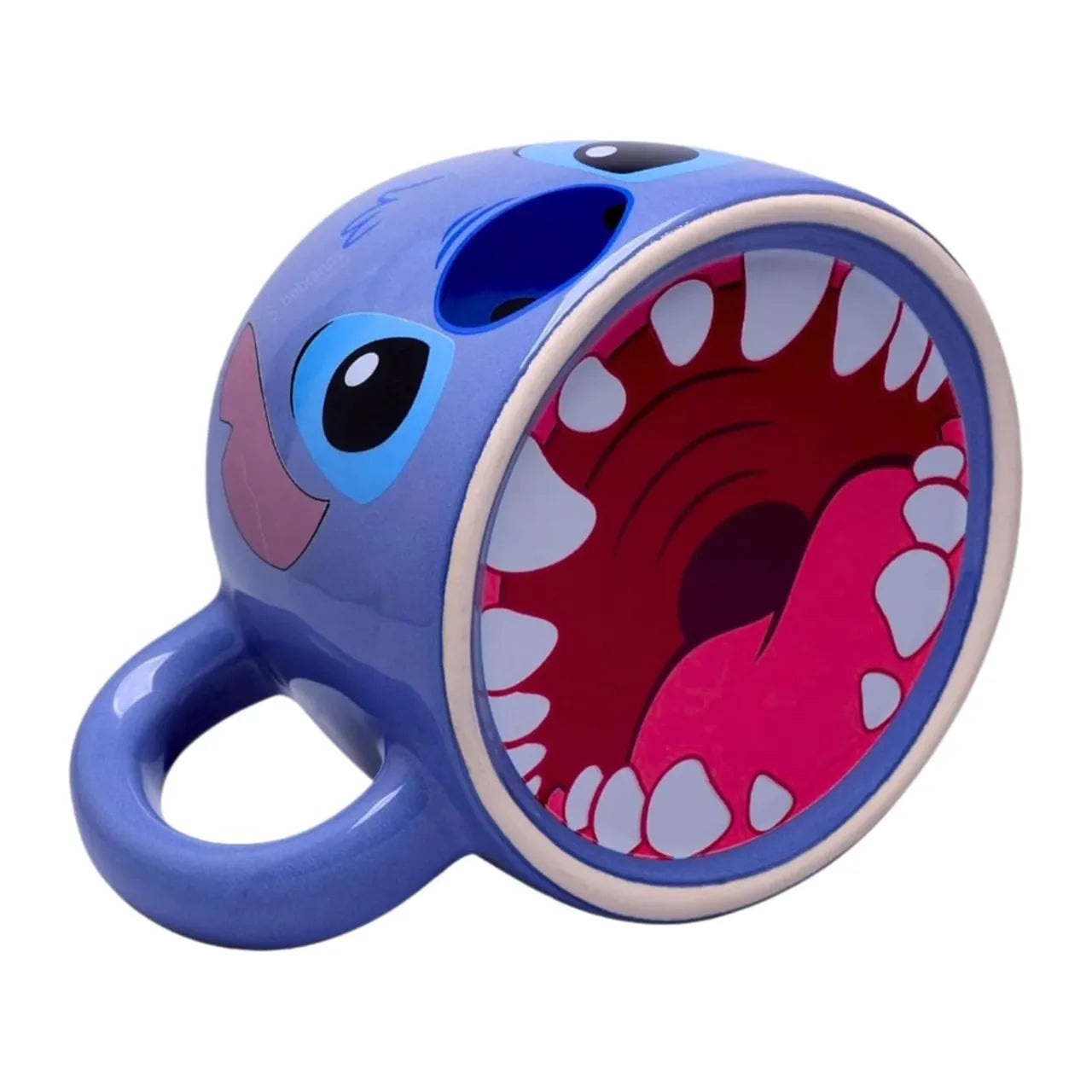 Caneca 3D Stitch Azul Cerâmica 450ml Disney