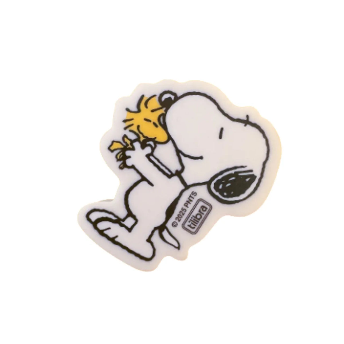 Borracha Goma Snoopy e Woodstock Tilibra Branca