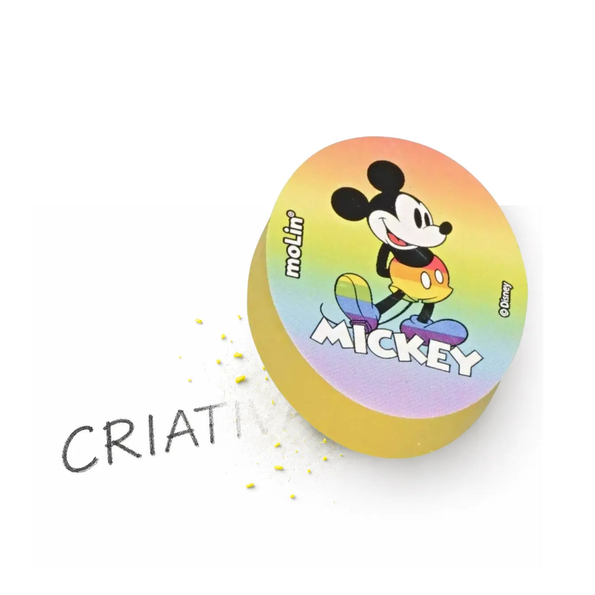 Borracha Rainbow Mickey Mouse Colorida Molin