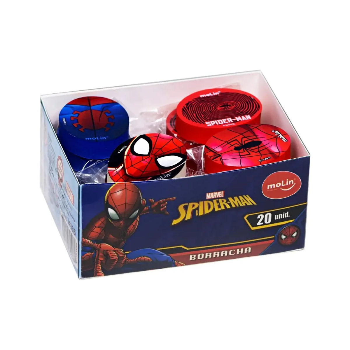 Borracha Spider-Man Azul e Vermelha Molin