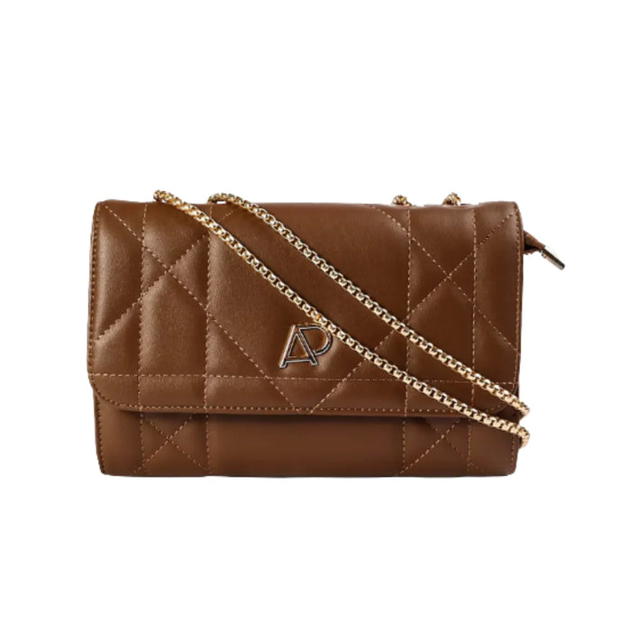 Bolsa Feminina Tiracolo Matelassê Marrom Alice Palucci