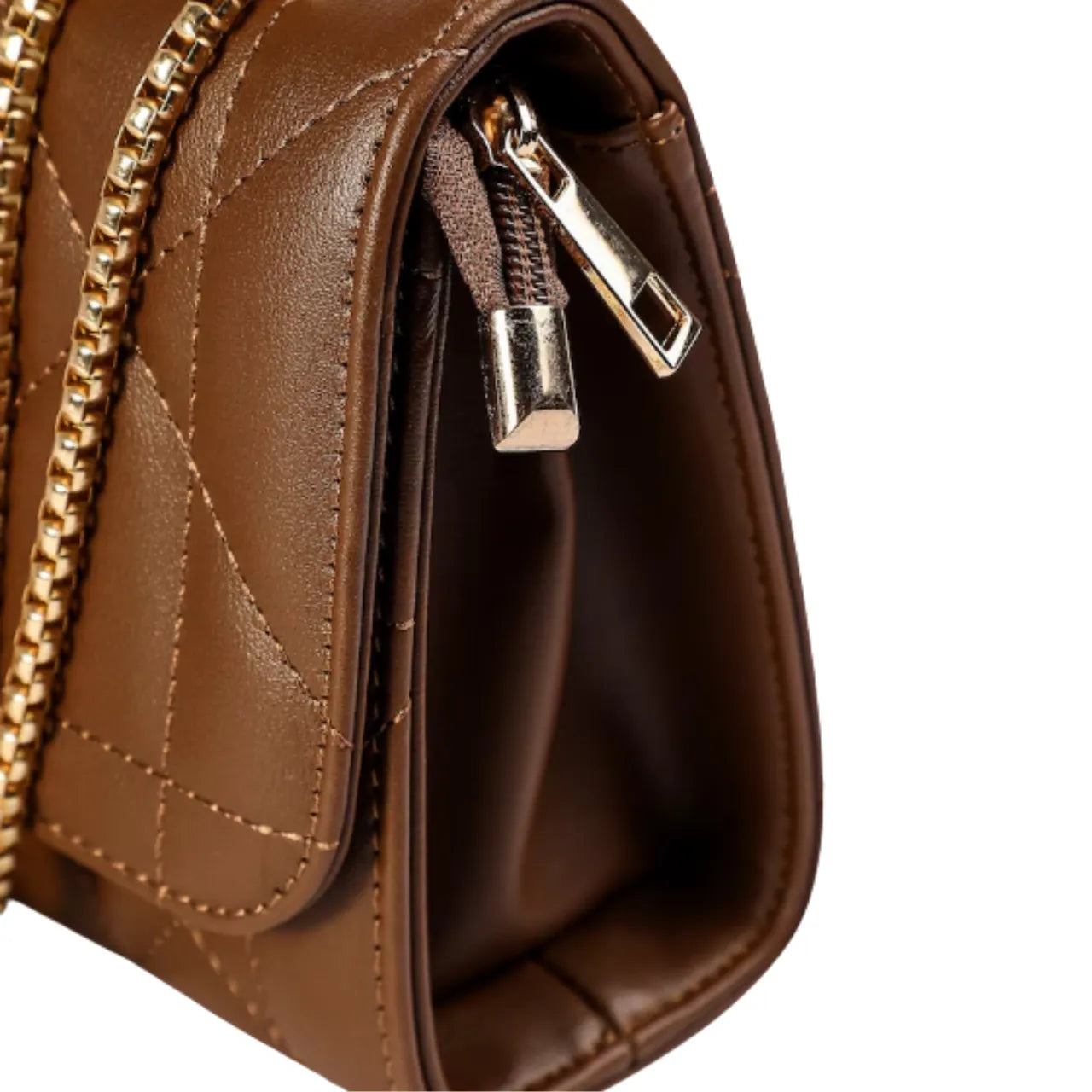 Bolsa Feminina Tiracolo Matelassê Marrom Alice Palucci