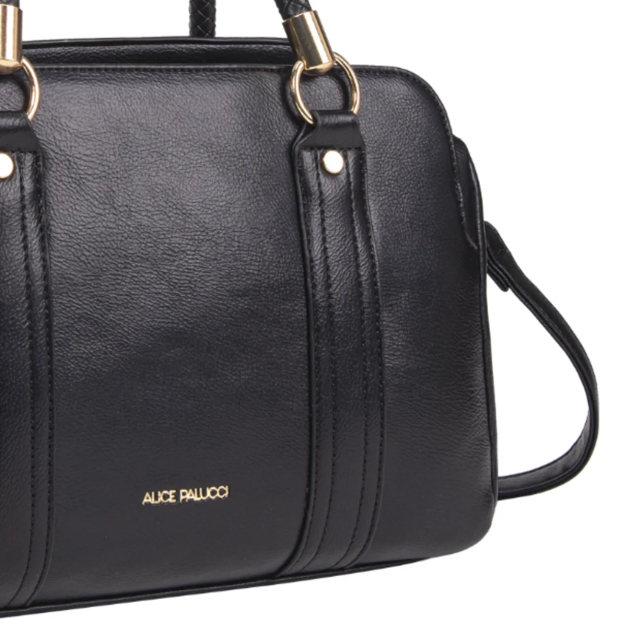 Bolsa Feminina Alice Palucci Preta Transversal Elegante