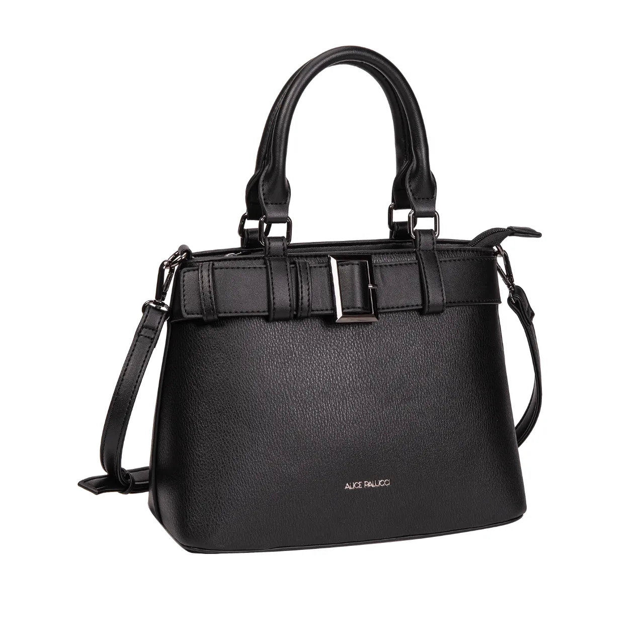 Bolsa Feminina Alice Palucci Preta Transversal Elegante